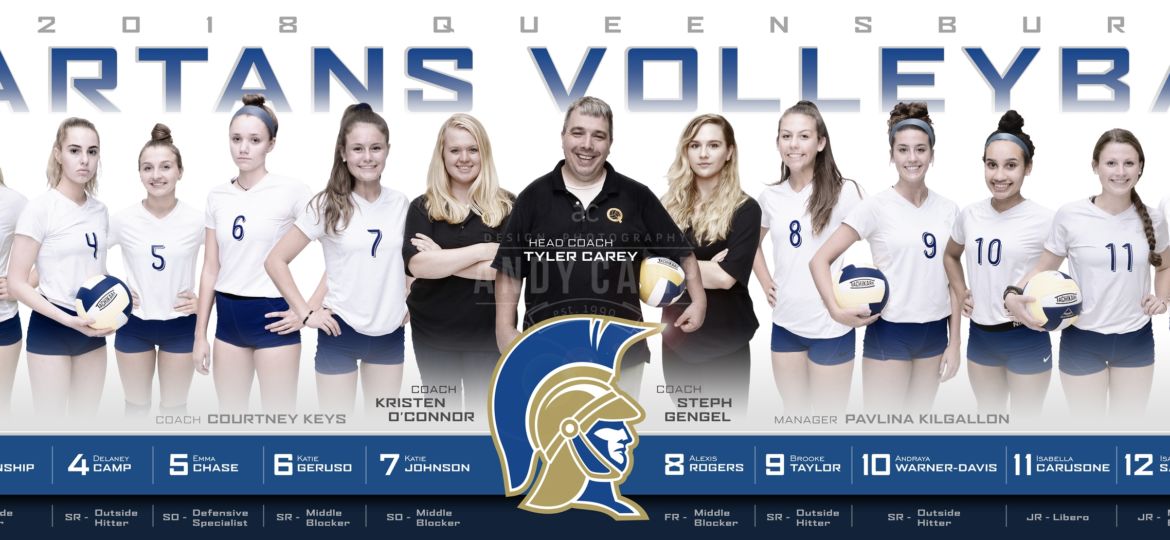 2018 Queensbury Volleyball poster